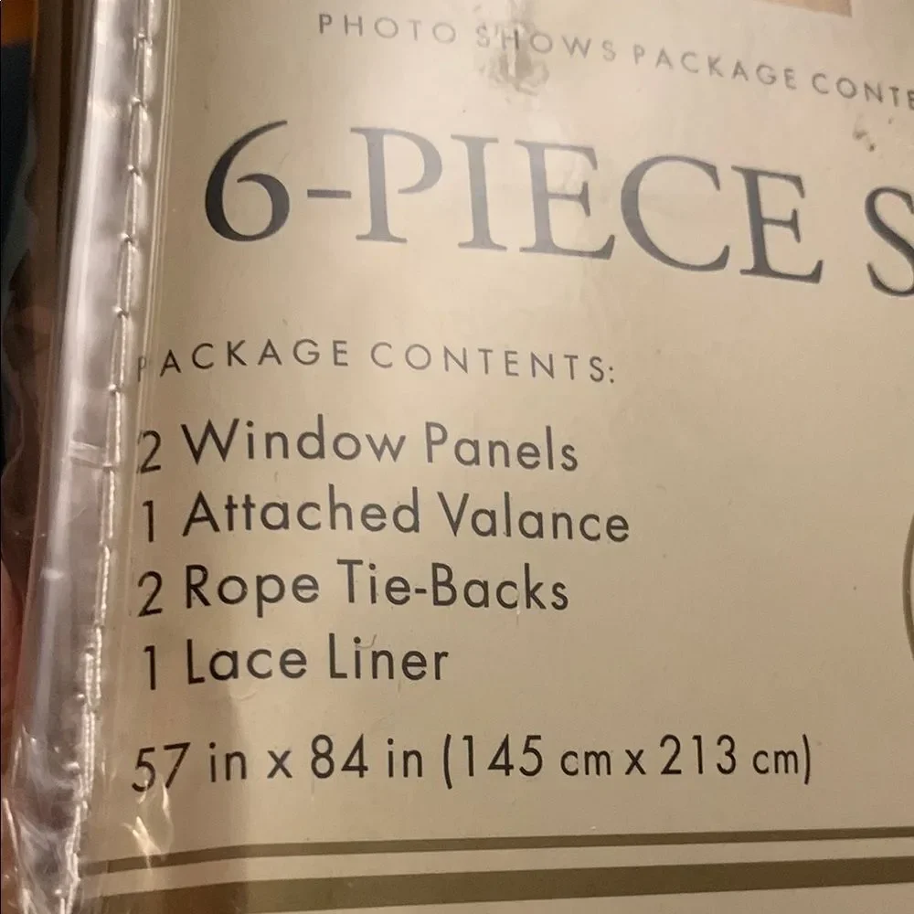 Luxurious Bellagio Curtains with Intricate Design all on One Rod NWT
